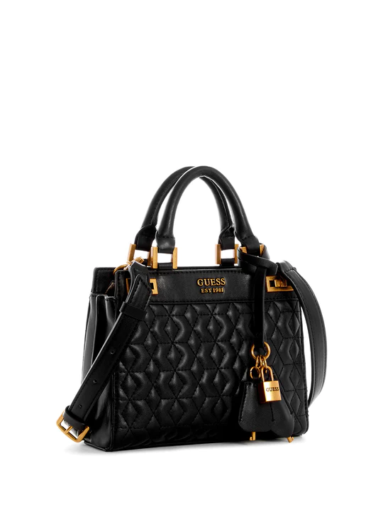 GUESSWomensBlackKateyMiniSatchelBagDB787073FrontSideView_540x