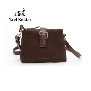 תיק צד מעור בסגנון רטרו מבית המעצבת יעל קידר YAEL KEIDAR יעל קידר